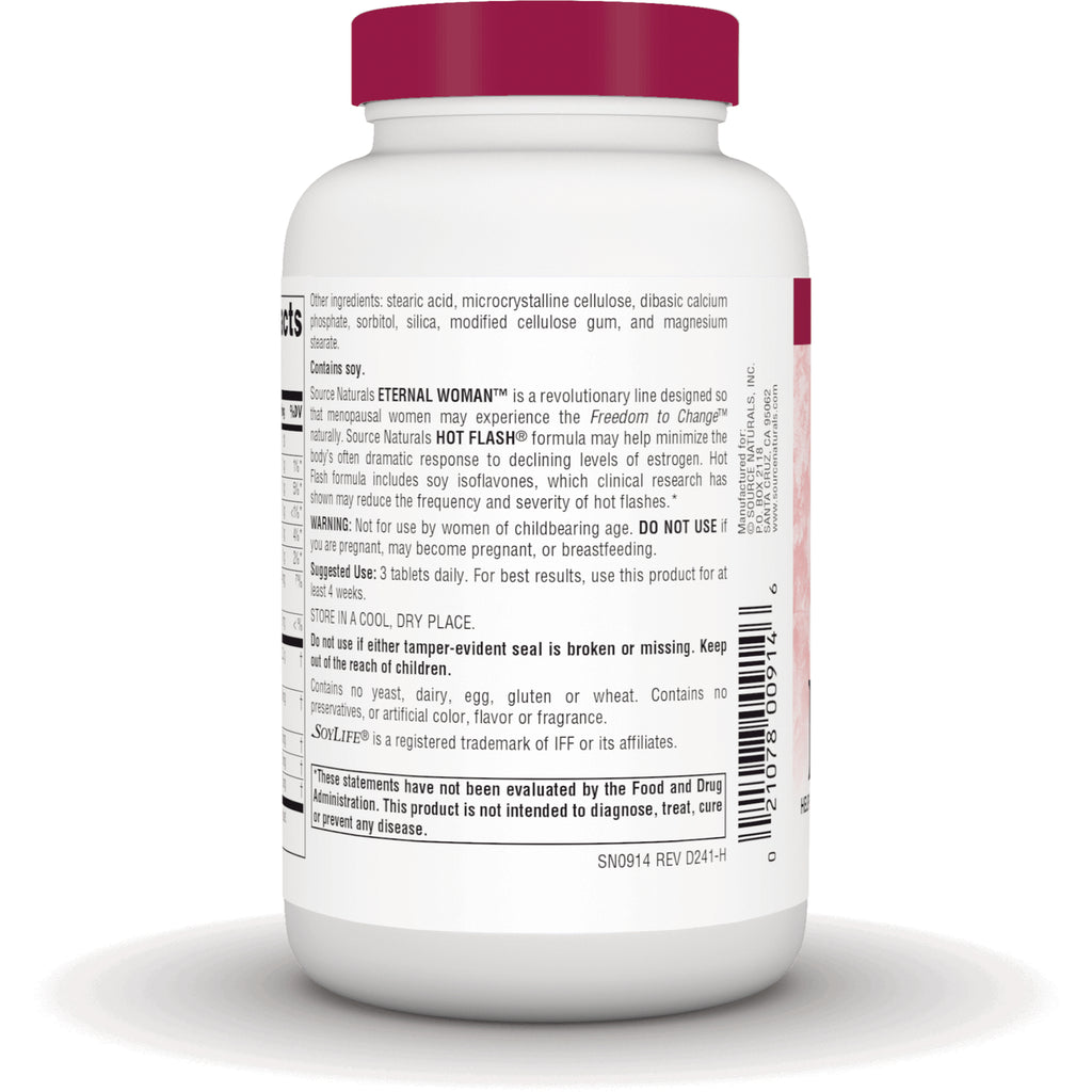 SN109 | back of white supplement bottle showing ingredients, warning text and barcode - Thumbnail