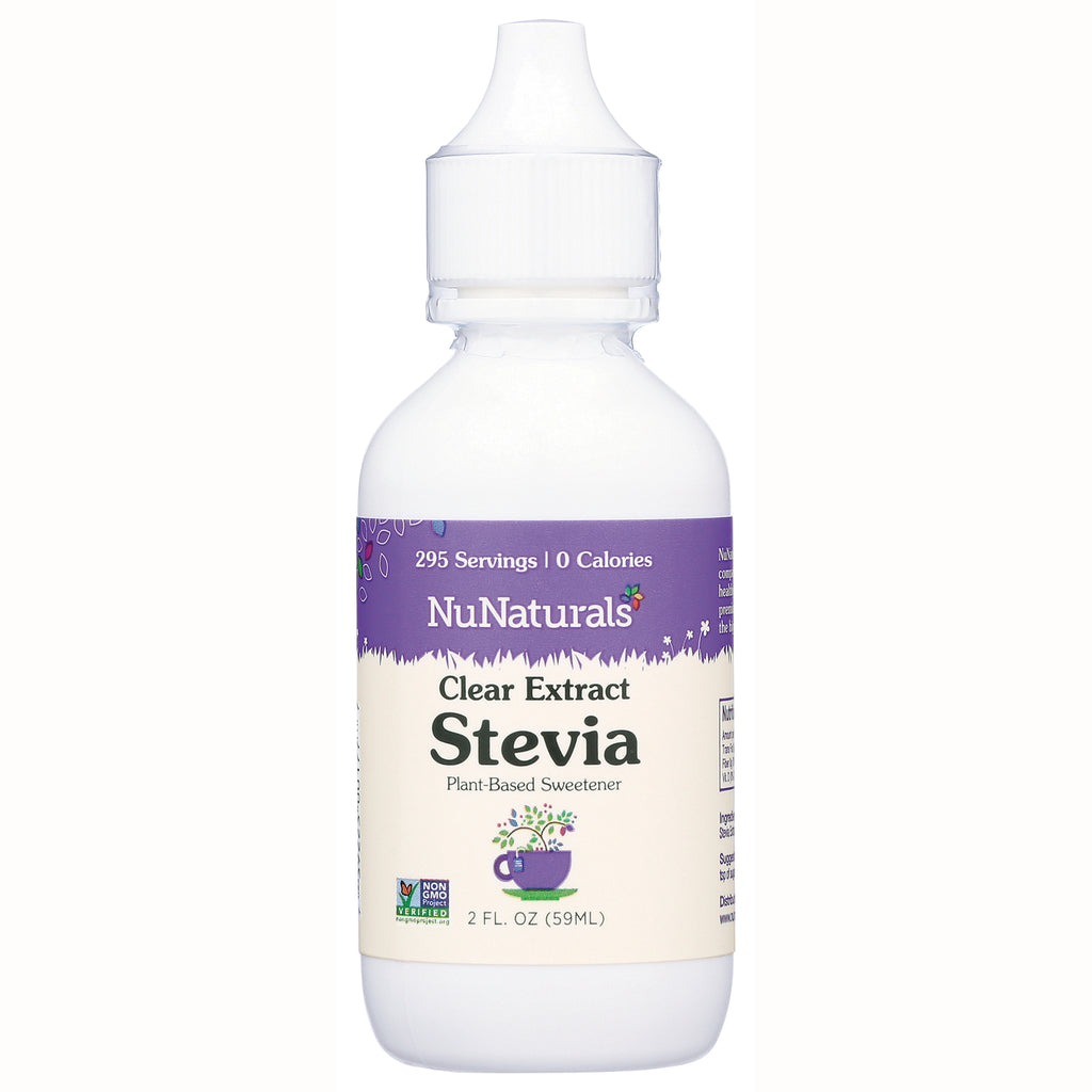 NN051 | NuNaturals Clear Extract Stevia 2 fl oz front bottle label - Thumbnail