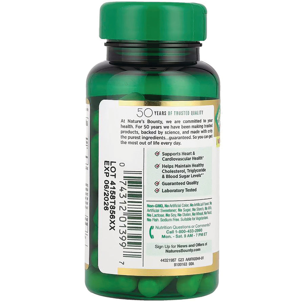 NBY070 | Back label showing barcode, lot and expiration code, supplement claims and contact information - Thumbnail