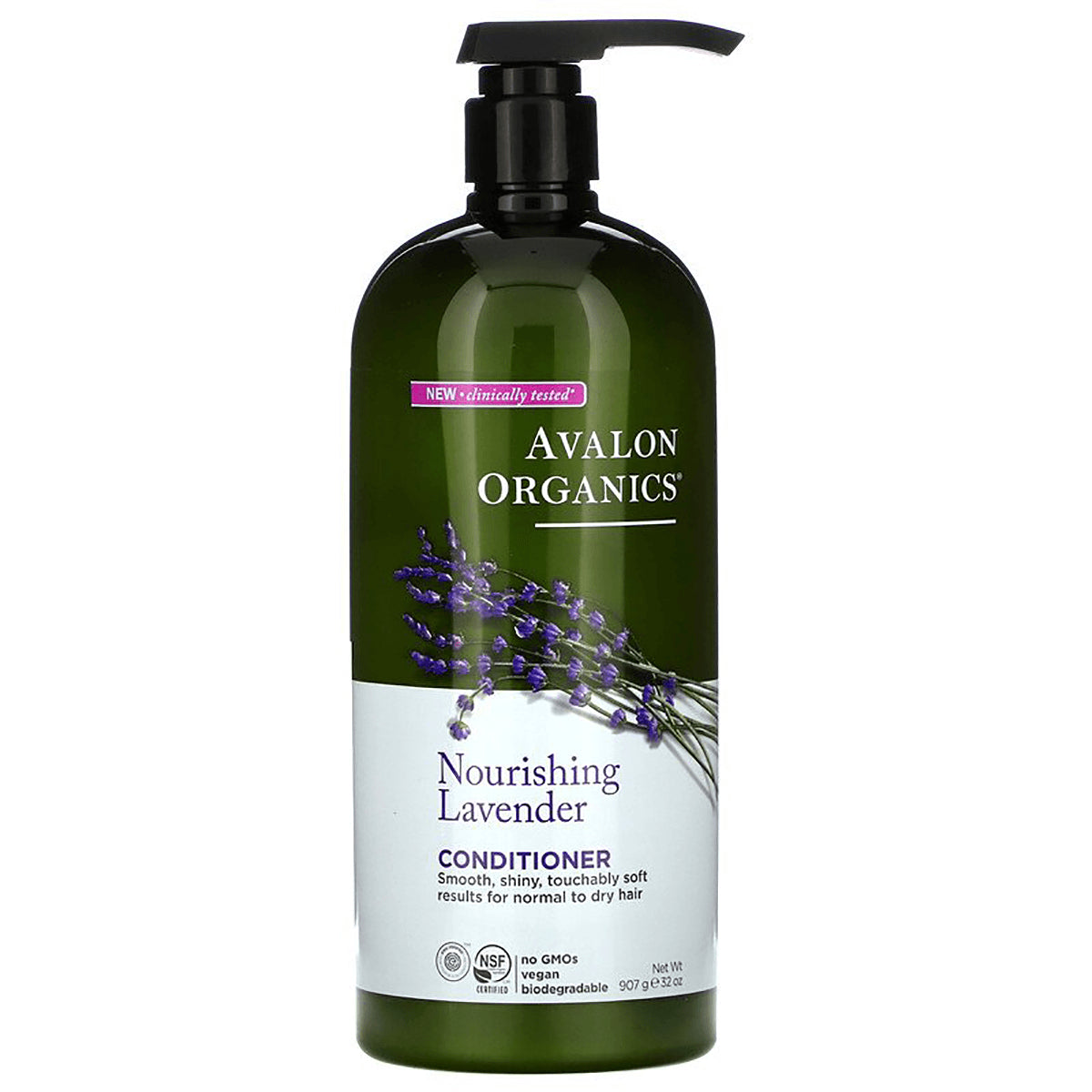 AVL039 | Avalon Organics Nourishing Lavender conditioner bottle with pump and lavender illustration