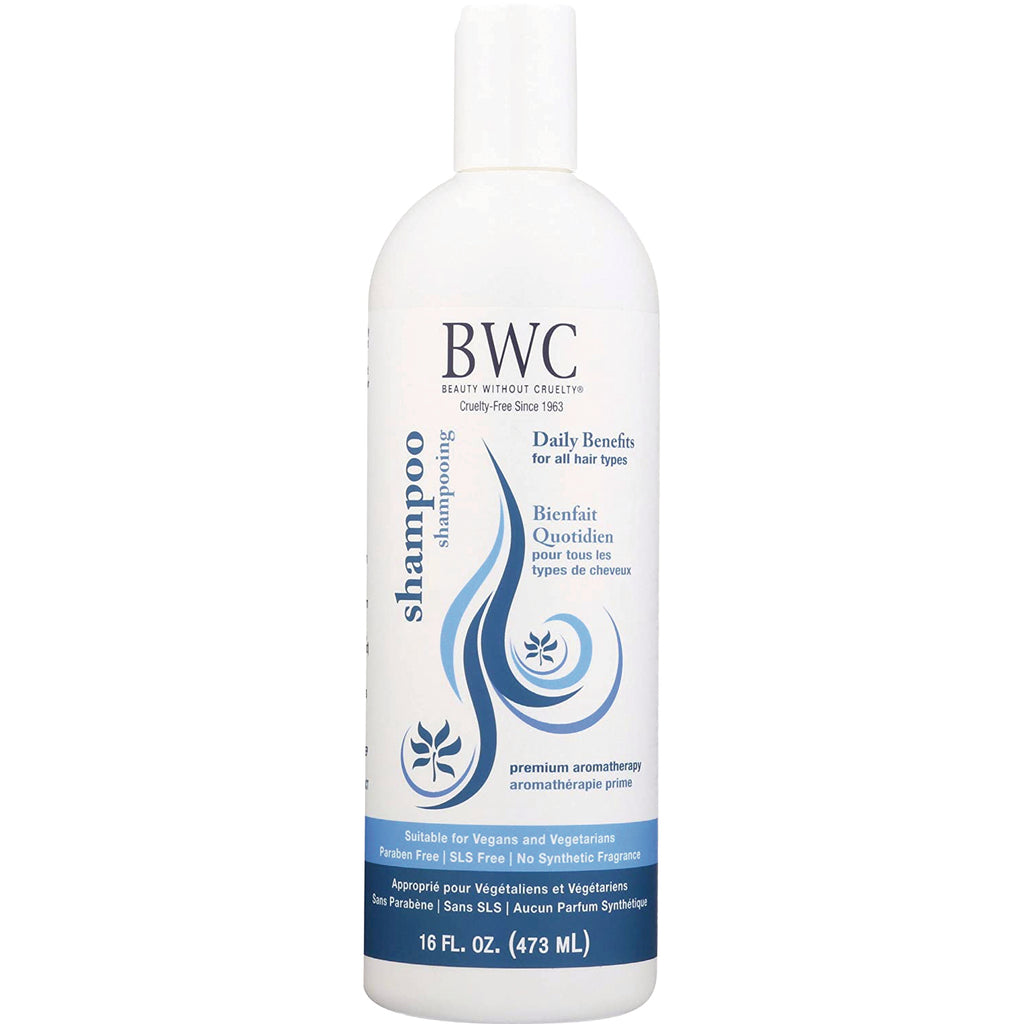 BWC090 | BWC Daily Benefits shampoo white 16 fl oz bottle with blue swirled label design - Thumbnail