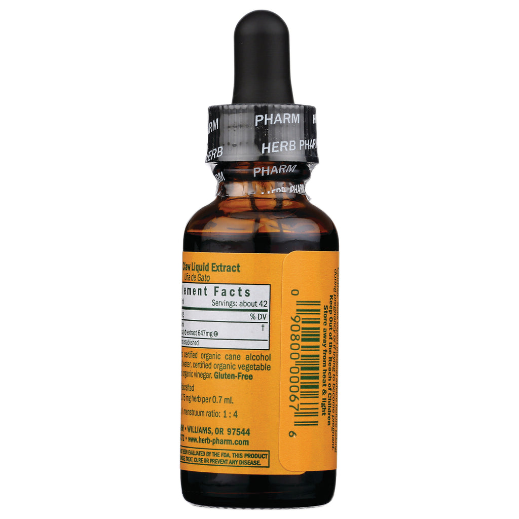 HPH093 | Back of amber dropper bottle showing yellow label with supplement facts panel and barcode - Thumbnail