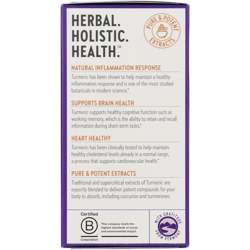 NWC259 | product infographic listing natural inflammation response, supports brain health, heart healthy, pure & potent extracts - Thumbnail