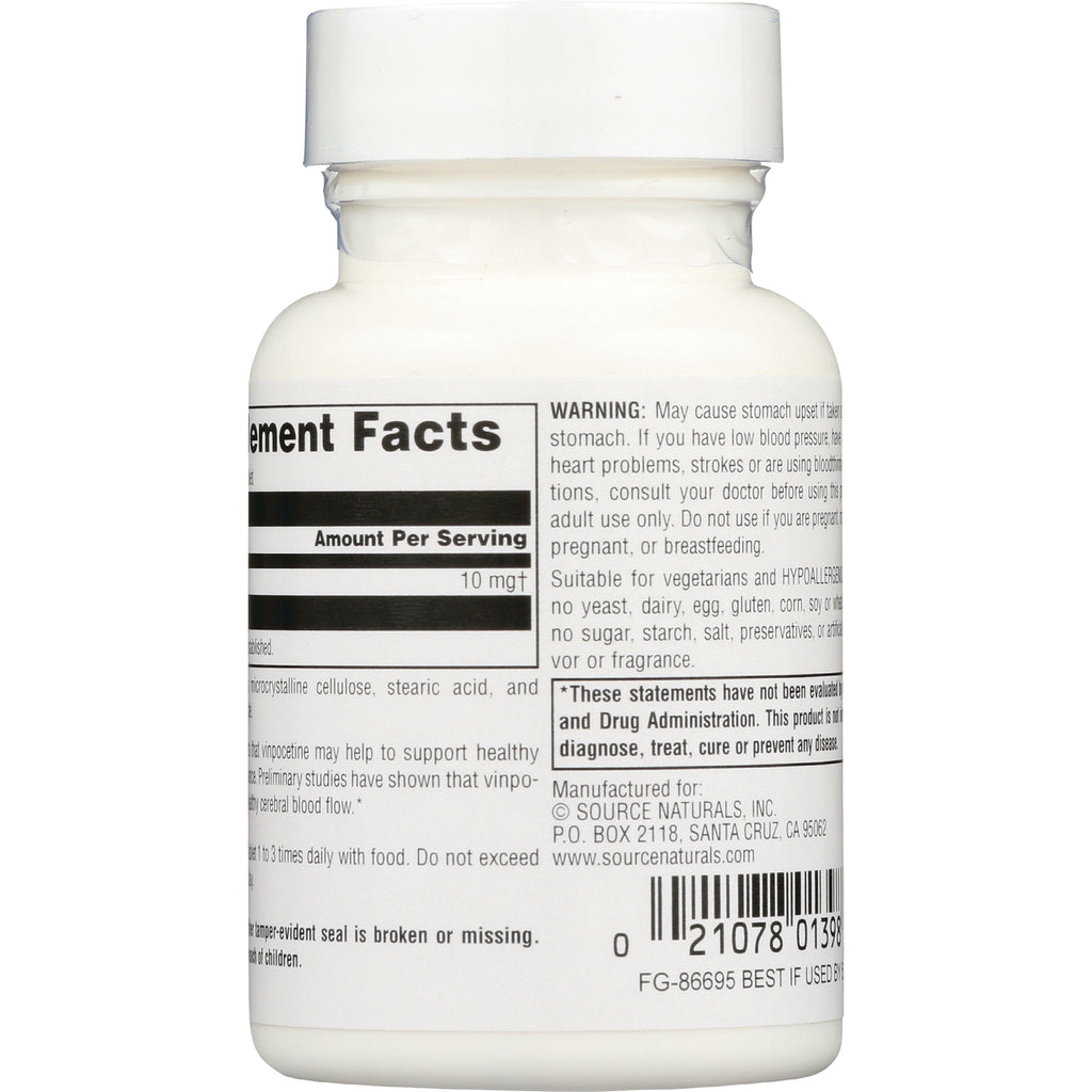 SN271 | Back label with Supplement Facts, warning text, ingredients, and barcode - Thumbnail