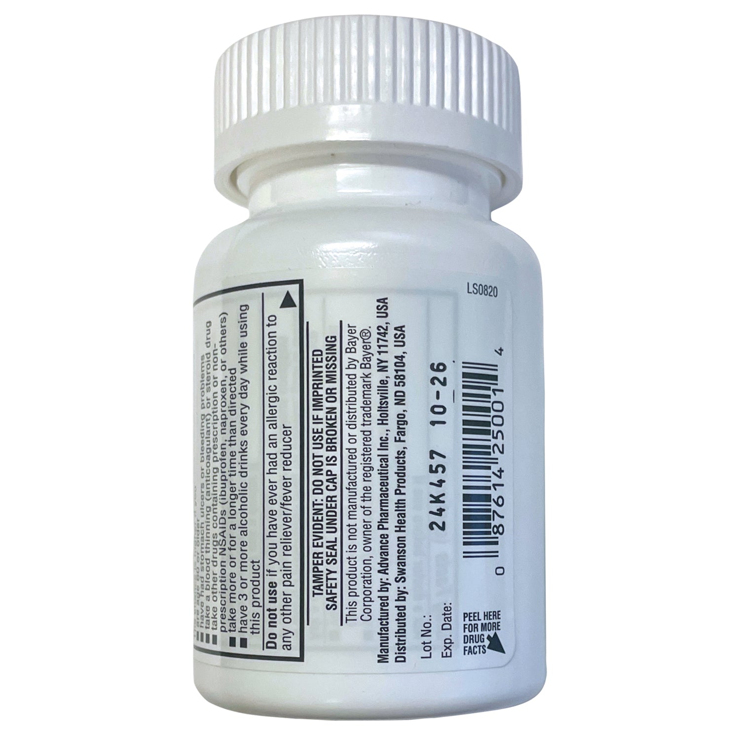 SWT001 | Back label with drug facts and usage information