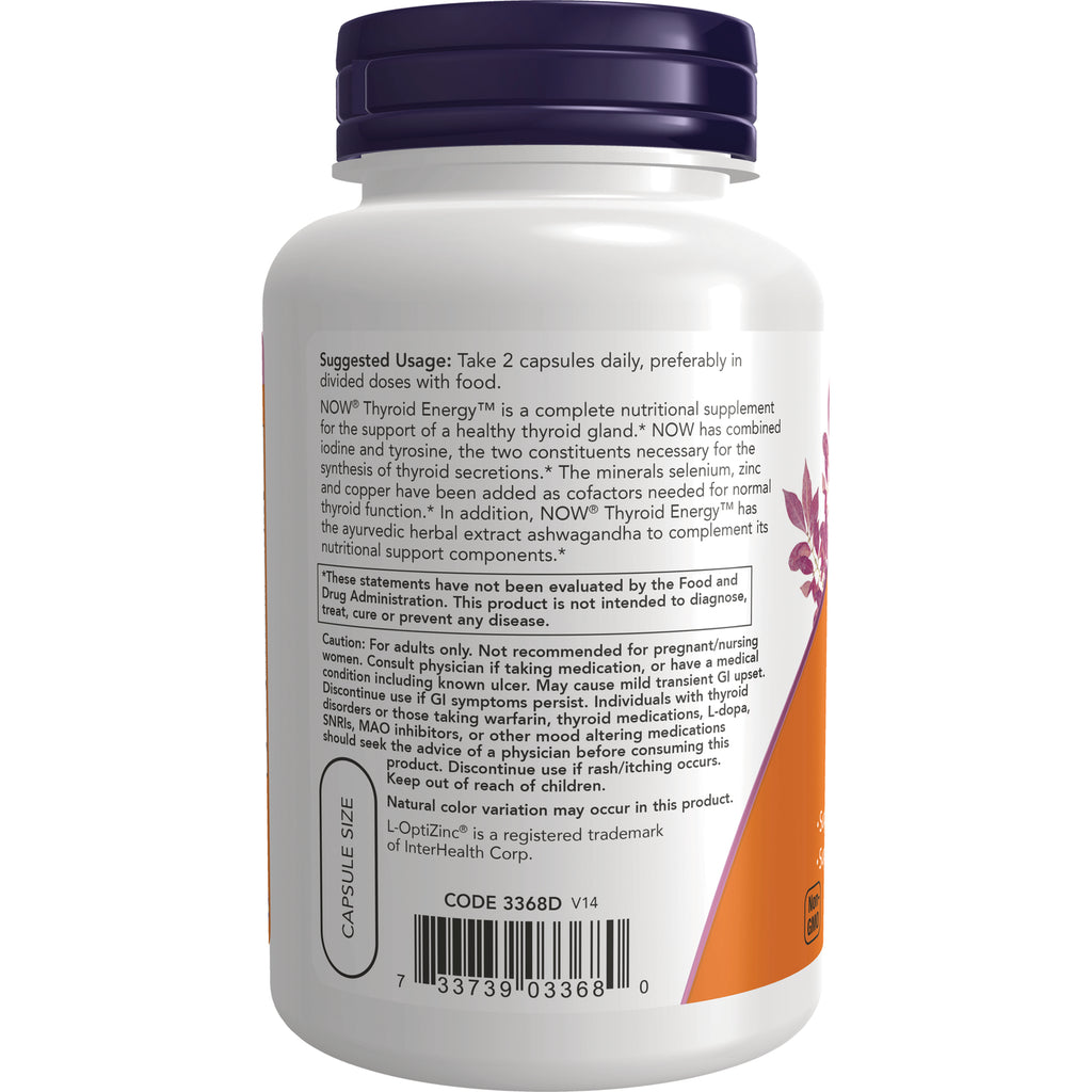 NWF104 | back of white supplement bottle showing suggested usage, caution text, and barcode - Thumbnail