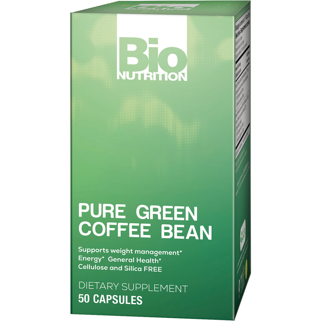 BNN012 | Green Bio Nutrition box labeled Pure Green Coffee Bean dietary supplement 50 capsules front - Thumbnail