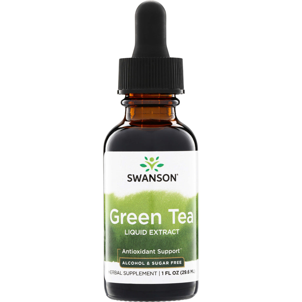 SW1178 | Swanson Green Tea Liquid Extract dropper bottle, 1 fl oz, Alcohol & Sugar Free, Antioxidant Support - Thumbnail
