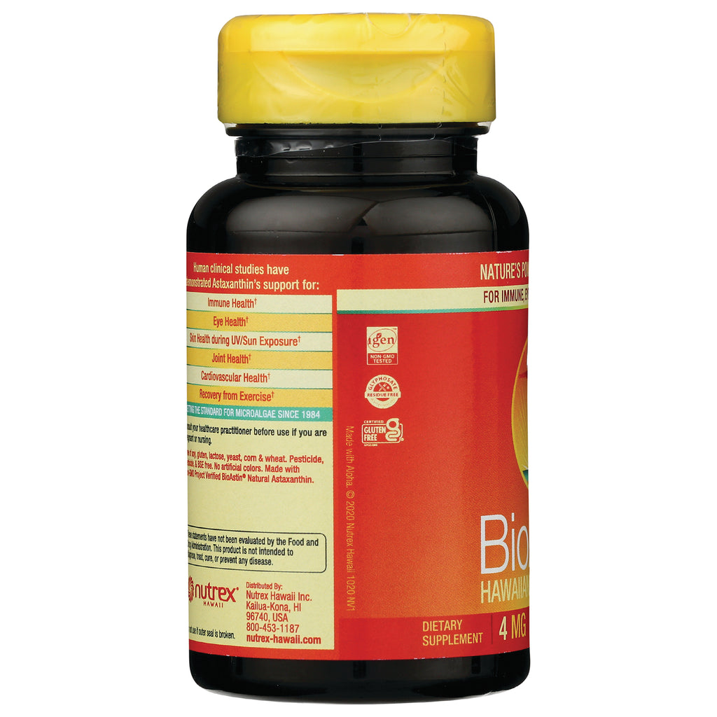 NUT001 | side label showing product benefits, usage icons, and certifications on red supplement bottle - Thumbnail