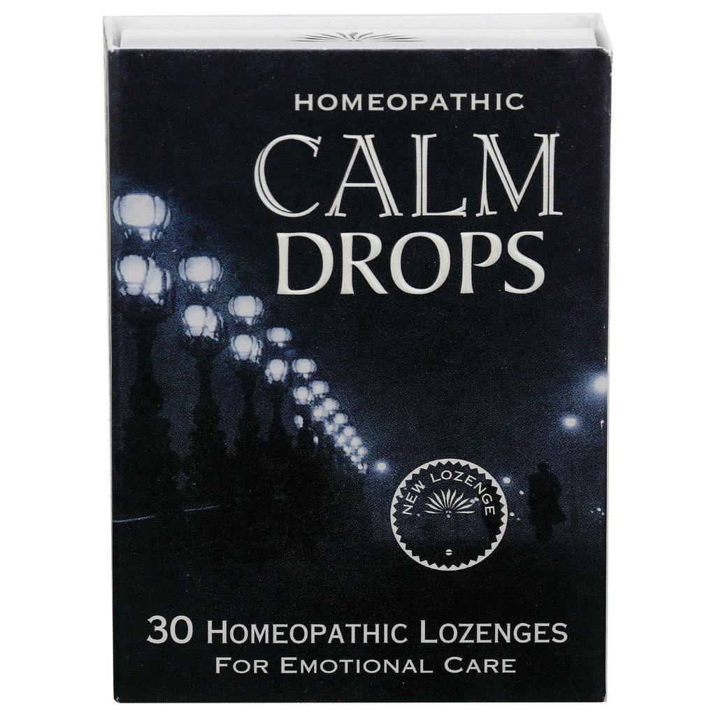 HLR002 | Black box of Calm Drops homeopathic lozenges labeled 30 Homeopathic Lozenges For Emotional Care - Thumbnail