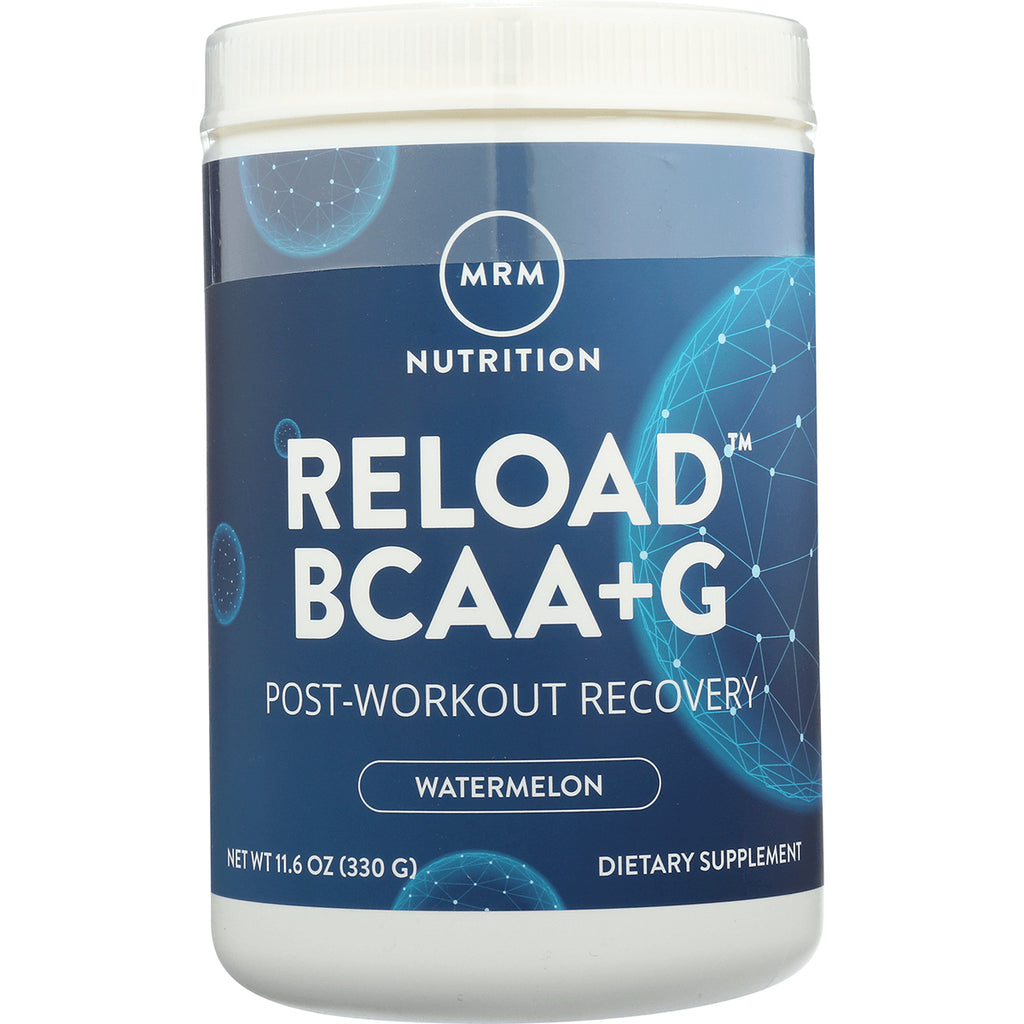 MRM019 | MRM Nutrition Reload BCAA+G post-workout recovery watermelon powder front label - Thumbnail