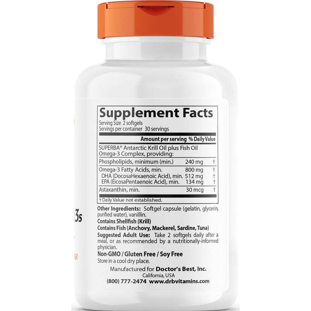 DB166 | back of white supplement bottle showing Supplement Facts panel with ingredients, amounts, and suggested use - Thumbnail