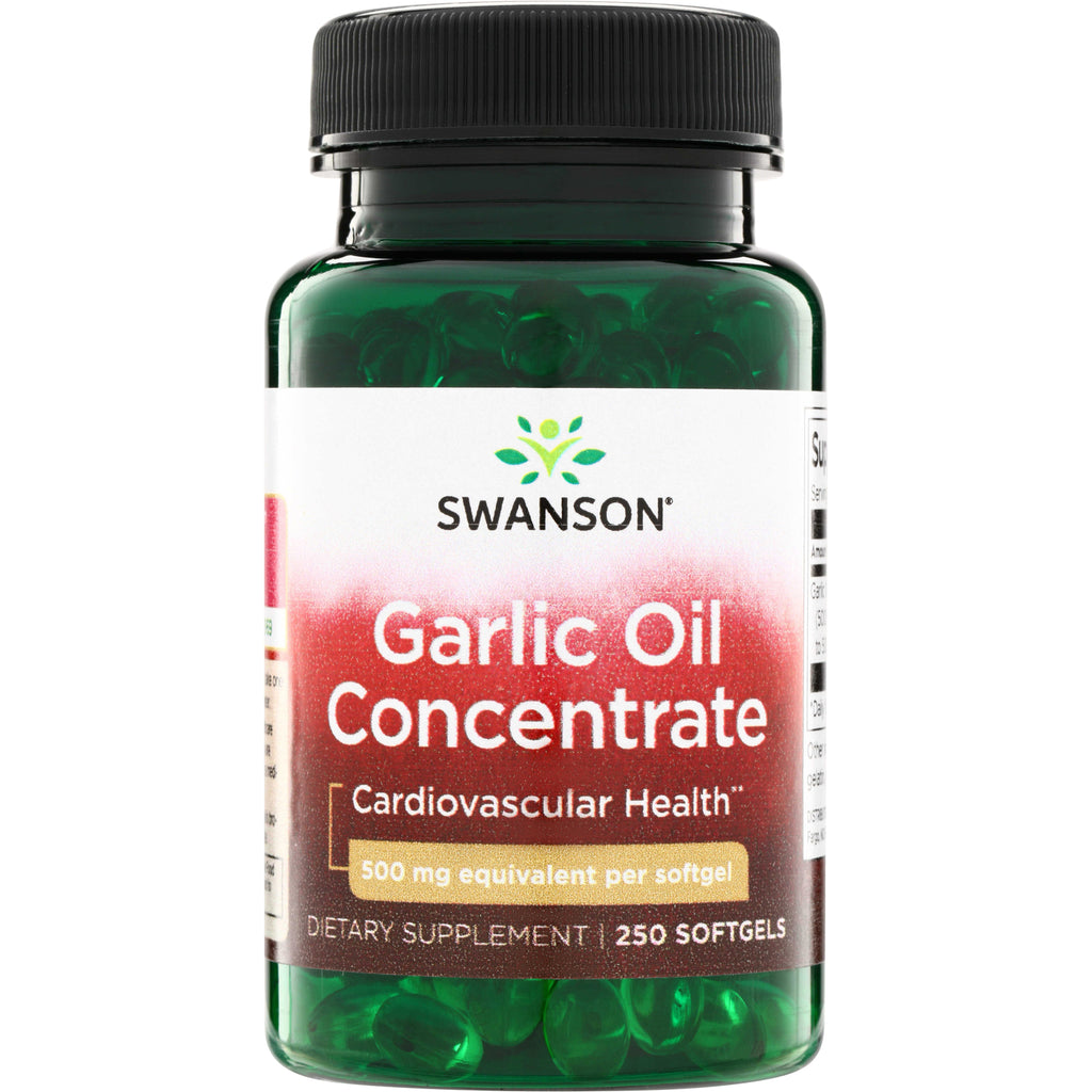 SW393 | Swanson Garlic Oil Concentrate for Cardiovascular Health, 500 mg equivalent per softgel, 250 softgels - Thumbnail