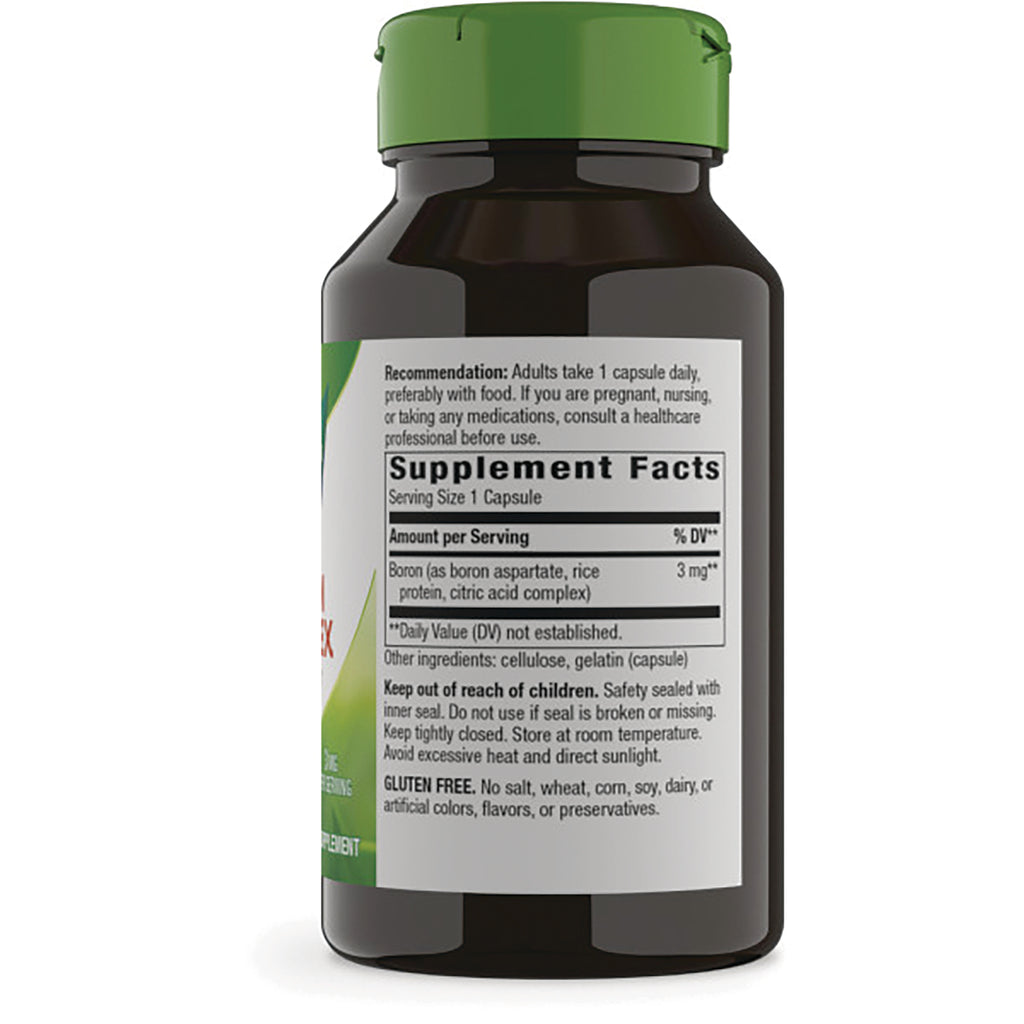 NW860 | Back of brown supplement bottle showing Supplement Facts panel, dosage recommendation, and gluten free note - Thumbnail
