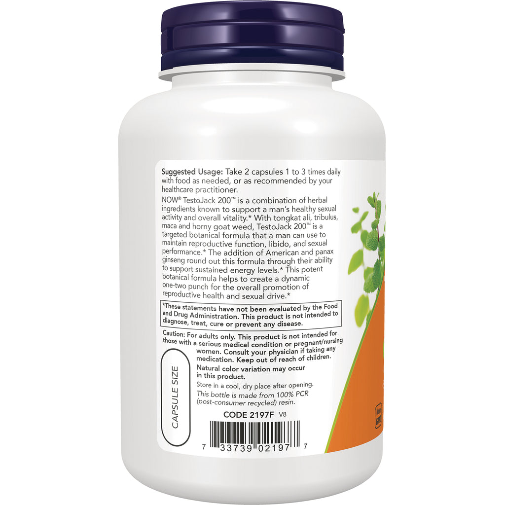 NWF1334 | Back of white supplement bottle showing suggested usage, caution text, barcode, and capsule size label - Thumbnail