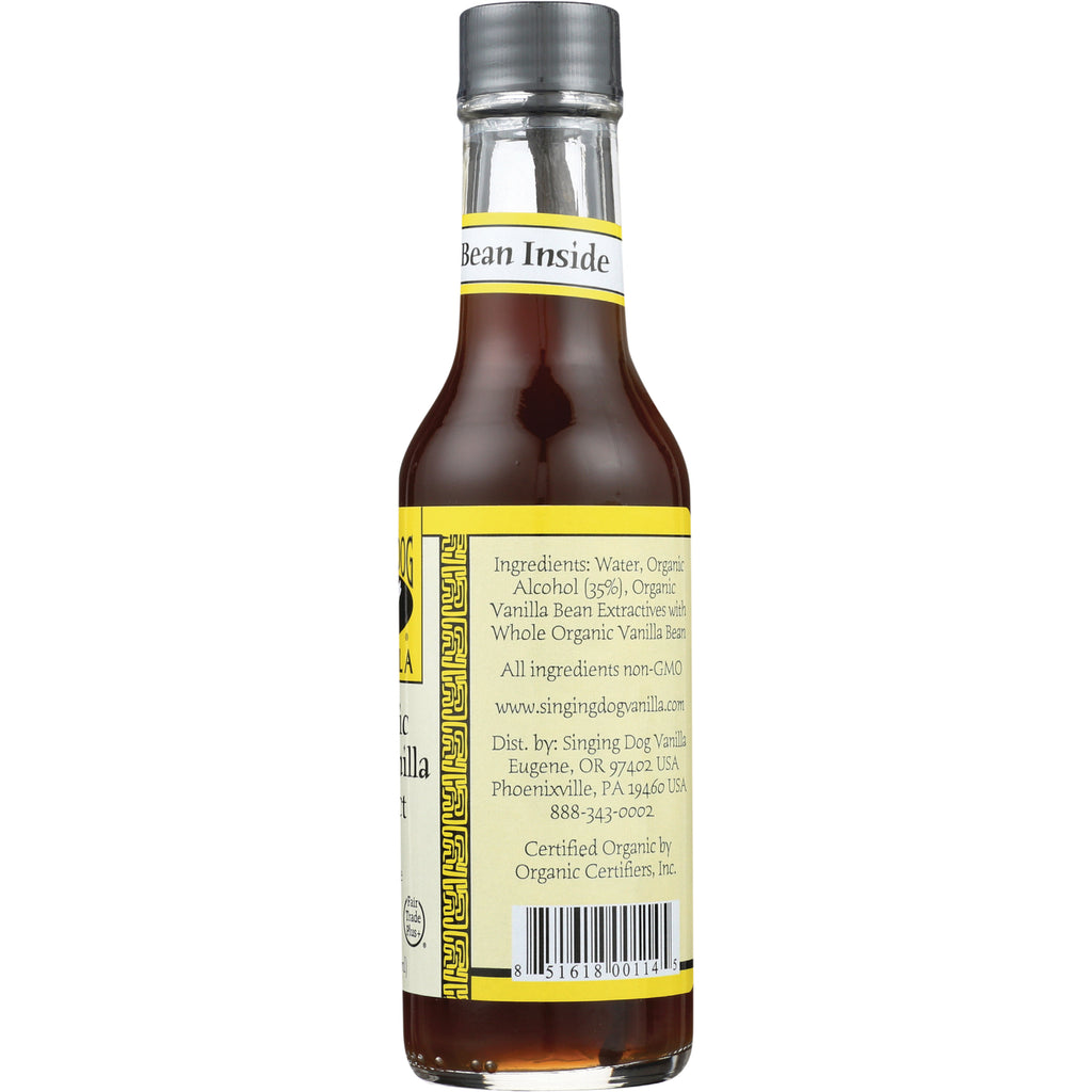 SDV004 | Back label of glass vanilla extract bottle showing ingredients, distributor info and barcode - Thumbnail