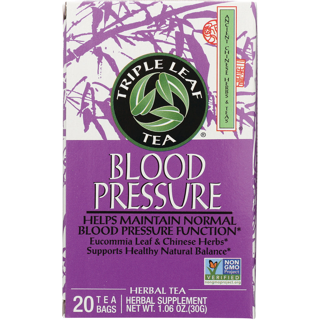 TLT016 | Triple Leaf Tea Blood Pressure herbal tea box, 20 tea bags, Non-GMO Project Verified - Thumbnail