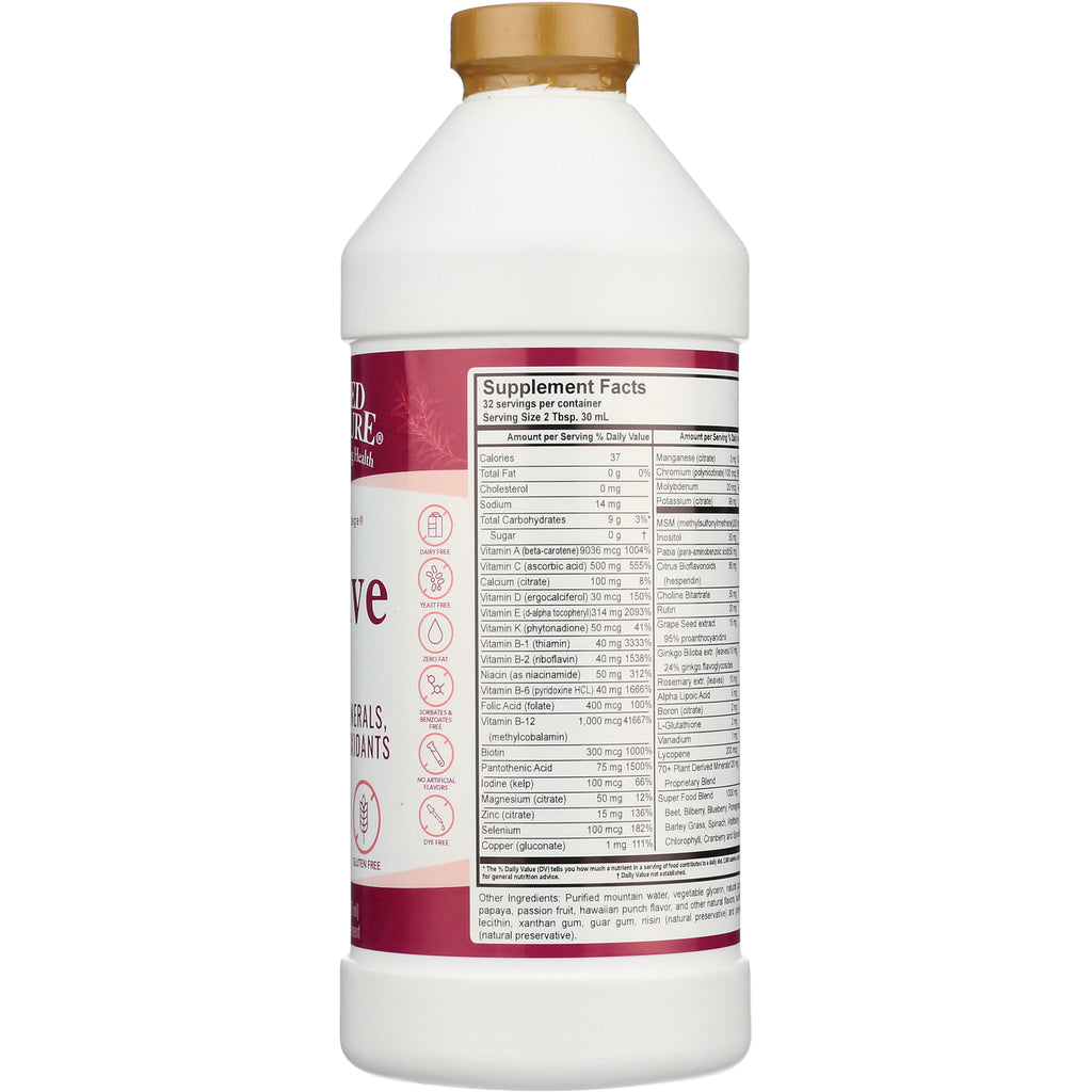 BTR004 | Back of white supplement bottle showing Supplement Facts nutrition panel and ingredients text - Thumbnail