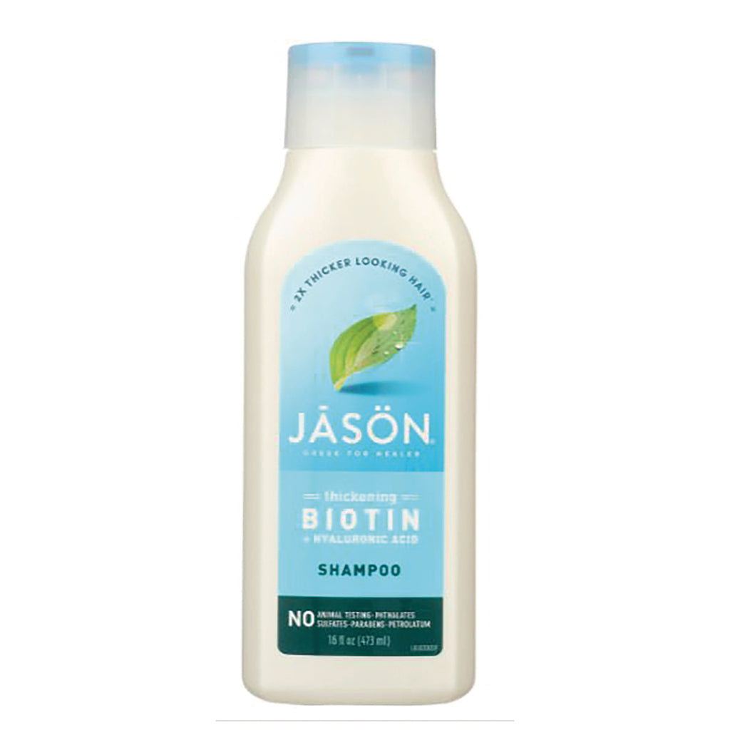 JC012 | JSN Biotin thickening shampoo bottle, 16 fl oz, white bottle with blue label - Thumbnail