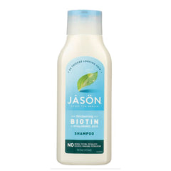 JC012 | JSN Biotin thickening shampoo bottle, 16 fl oz, white bottle with blue label