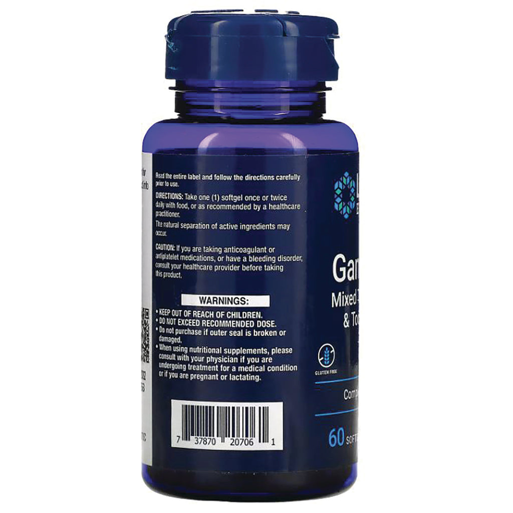 LE404 | Back label of blue supplement bottle showing directions, warnings, barcode and ingredient panel - Thumbnail