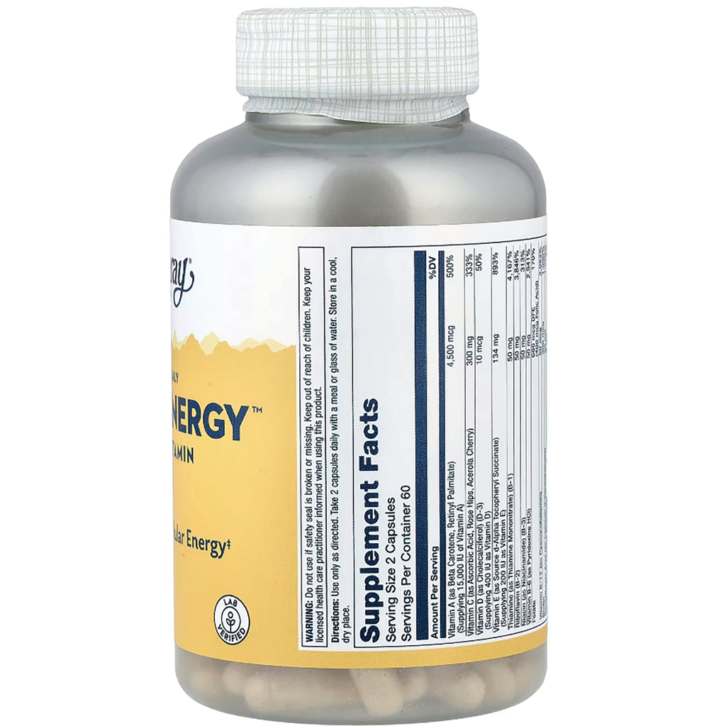 SLR414 | Supplement bottle back label showing Supplement Facts panel and directions - Thumbnail