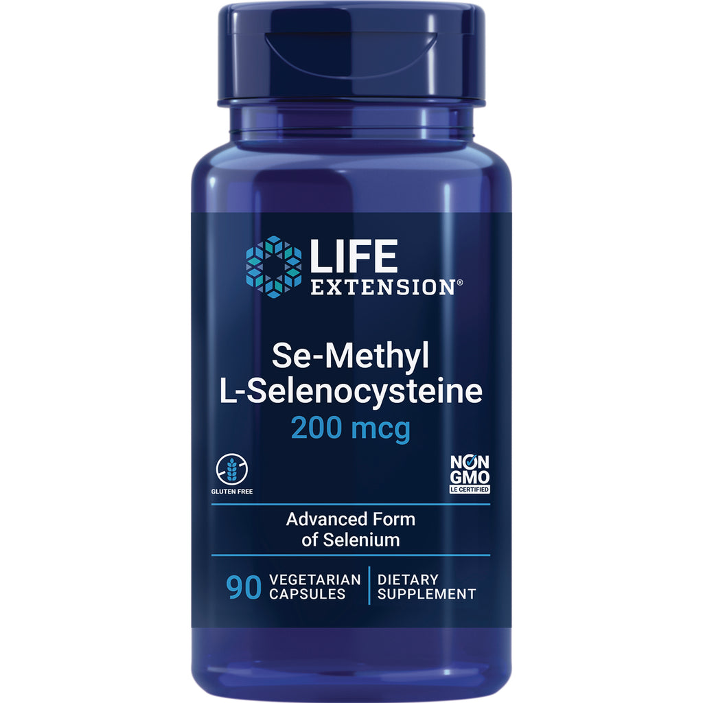 LE407 | Life Extension Se-Methyl L-Selenocysteine 200 mcg supplement bottle, 90 vegetarian capsules - Thumbnail