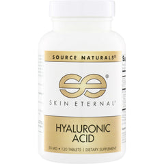 SN316 | Source Naturals Skin Eternal Hyaluronic Acid 50 mg, 120 tablets dietary supplement bottle