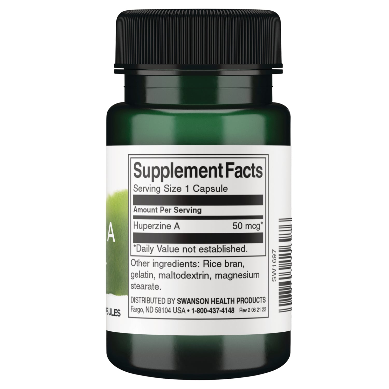 SW1697 | Back label with Supplement Facts