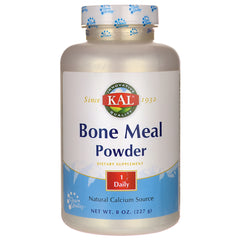 KL450 | KAL Bone Meal Powder supplement bottle showing front label, 8 oz, Natural Calcium Source