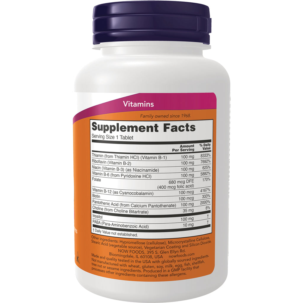 NWF1461 | Back label showing Supplement Facts table and ingredient text on a white vitamin bottle - Thumbnail