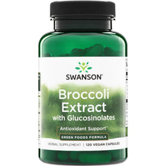SWR035 | Swanson Broccoli Extract with Glucosinolates, Antioxidant Support, 120 vegan capsules bottle