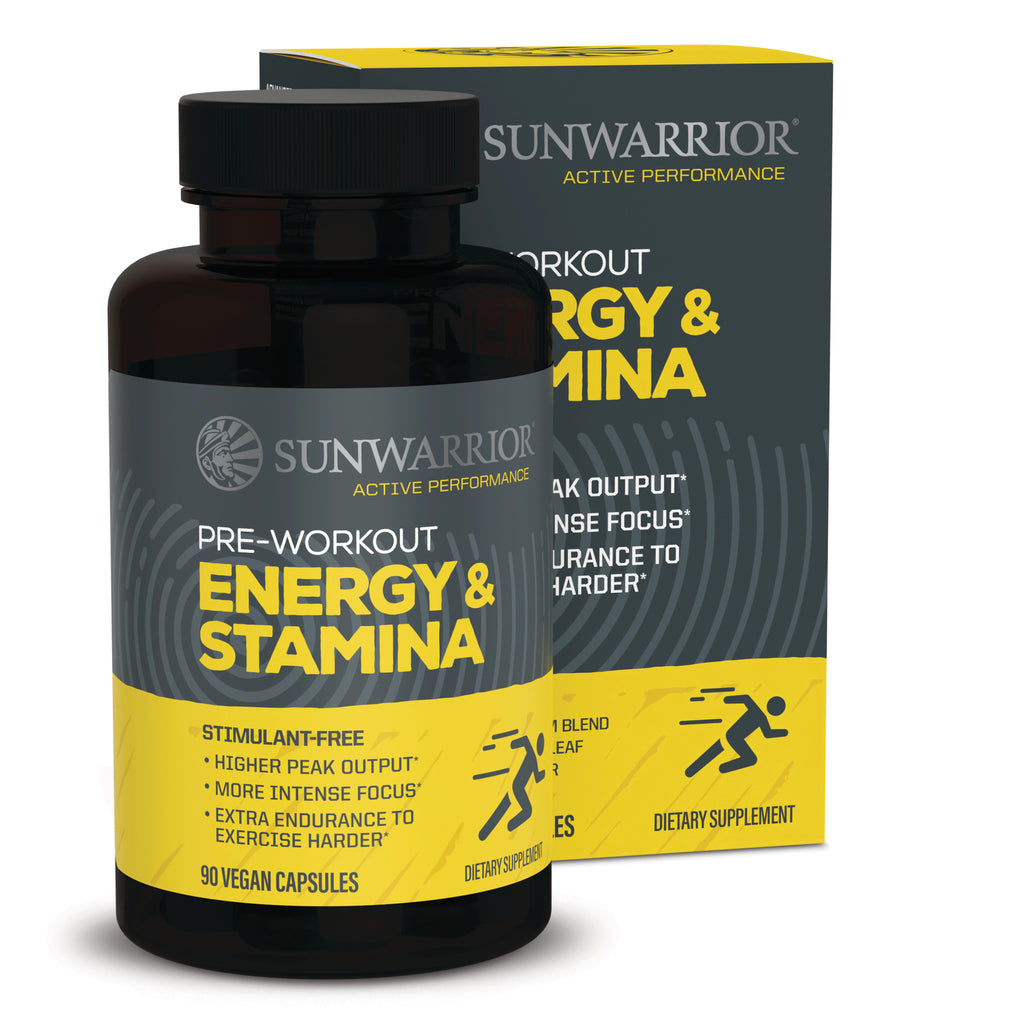SNW052 | Sunwarrior Active Performance Pre-Workout Energy & Stamina, 90 vegan capsules bottle with box - Thumbnail