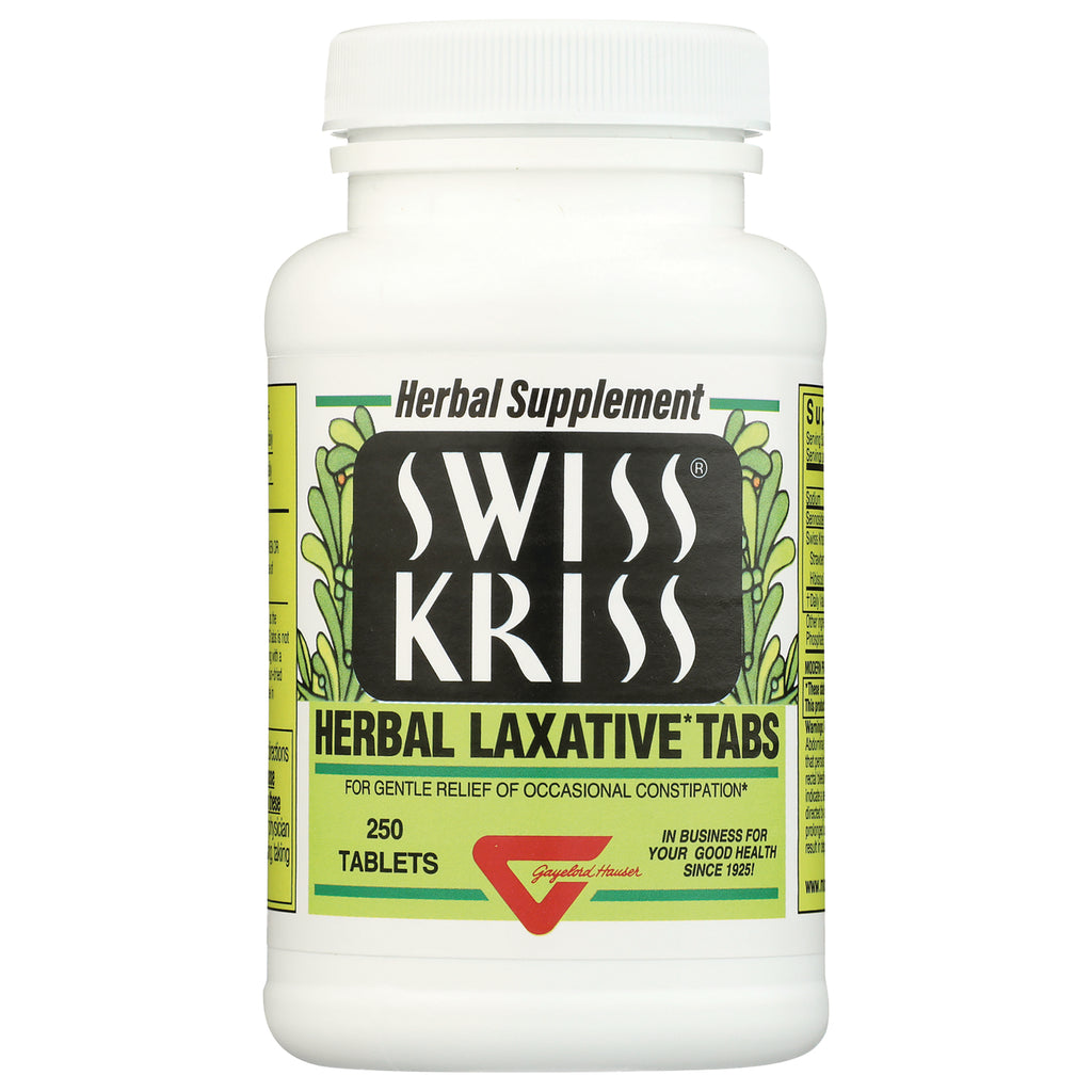 SKR002 | Swiss Kriss herbal laxative tabs bottle labeled 250 tablets - Thumbnail
