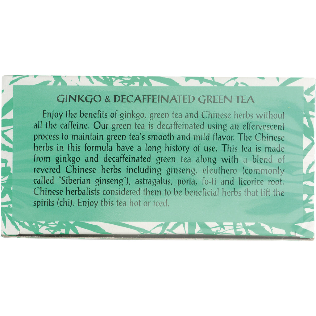 TLT012 | Ginkgo & Decaffeinated Green Tea panel with benefits and Chinese herb blend: ginseng, eleuthero, astragalus - Thumbnail