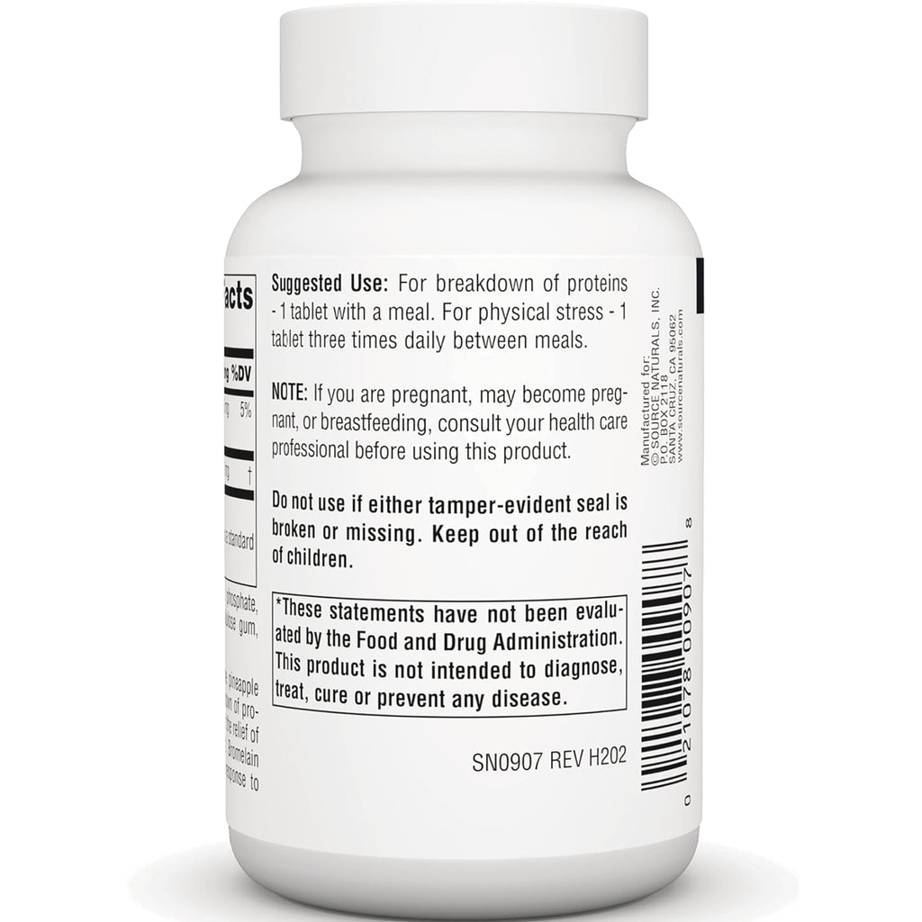 SN102 | Supplement bottle back label with suggested use, warnings, FDA disclaimer, and barcode - Thumbnail
