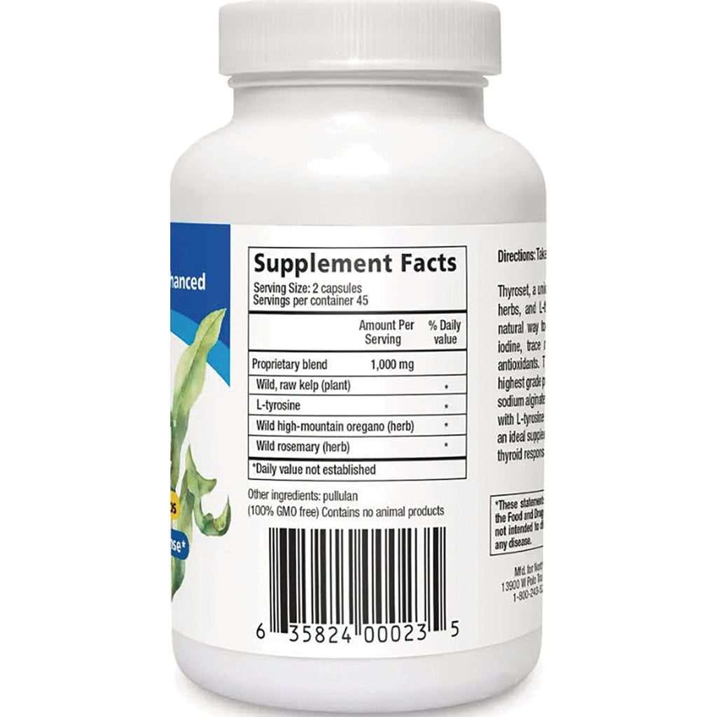 NHS041 | Back of white supplement bottle showing Supplement Facts panel, ingredient list and barcode - Thumbnail