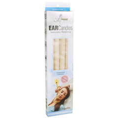 WLY015 | Wally's Natural Ear Candles front packaging, Unscented, Naturally Relaxing, 4 candles