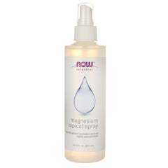 NWF1279 | NOW Solutions magnesium topical spray bottle with droplet graphic, net 8 fl oz
