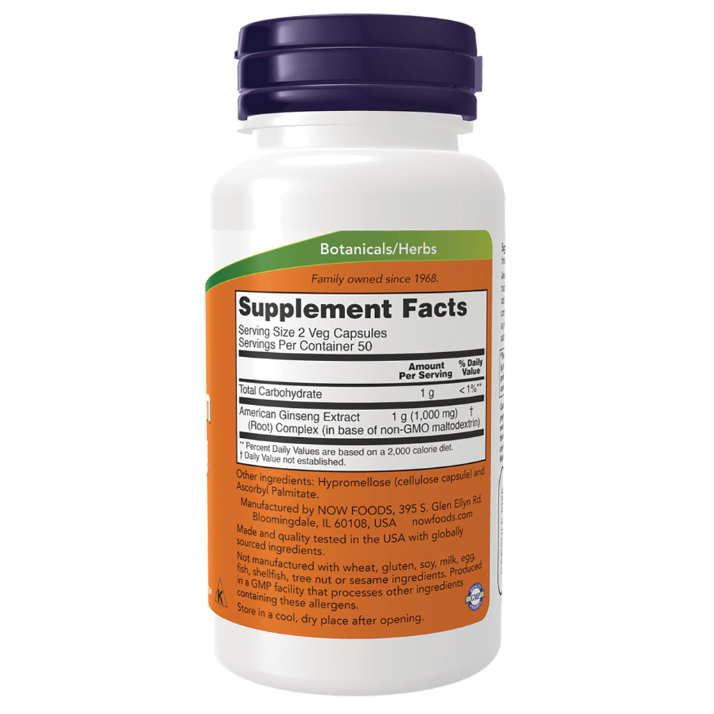 NWF1380 | Back of white supplement bottle showing Supplement Facts panel, ingredient list on orange label and purple cap - Thumbnail