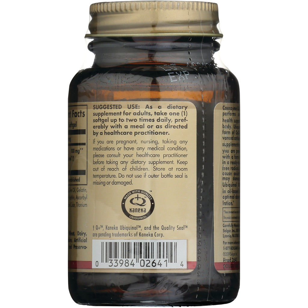 SLG303 | Back label of amber supplement bottle showing suggested use, warnings, and barcode - Thumbnail