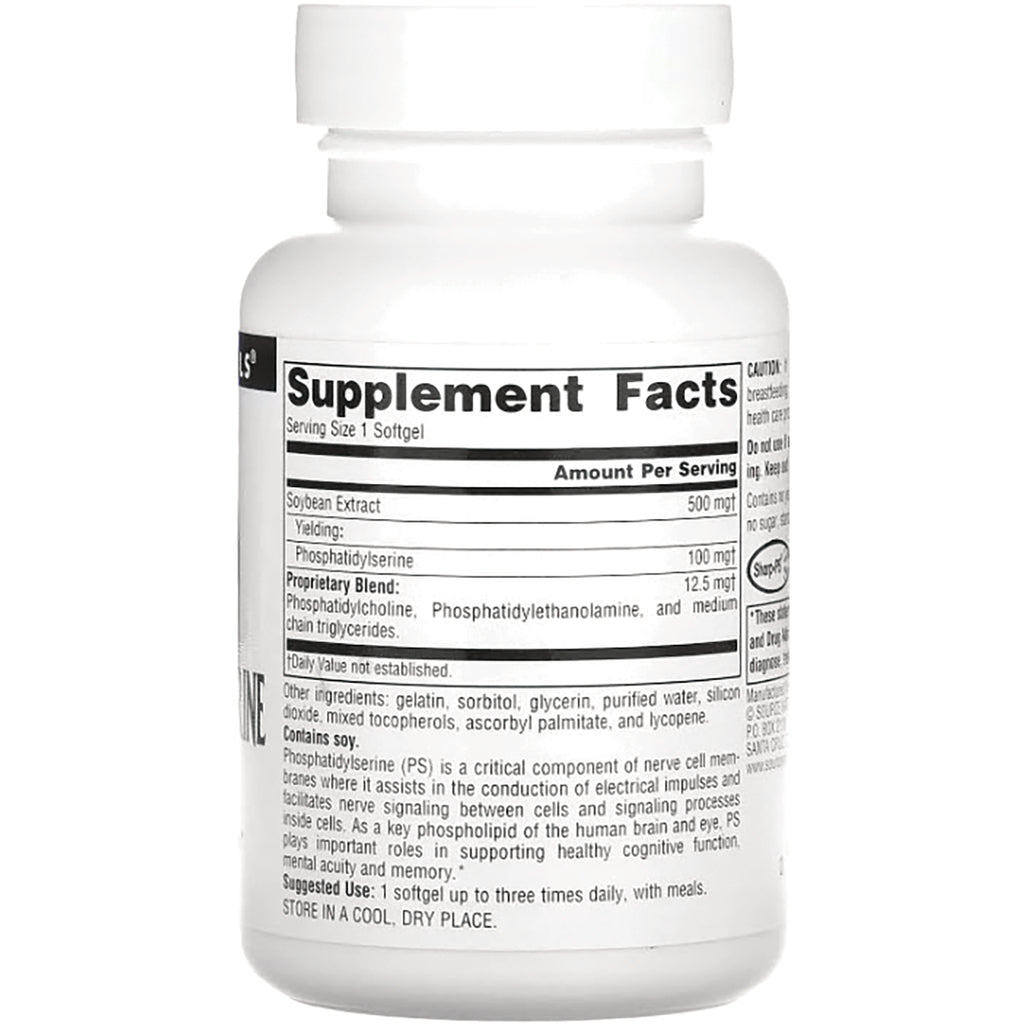 SN515 | Back label with Supplement Facts panel and ingredients on supplement bottle - Thumbnail