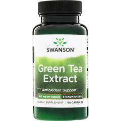 SWH099 | Swanson Green Tea Extract, standardized, 500 mg per capsule, 60 capsules