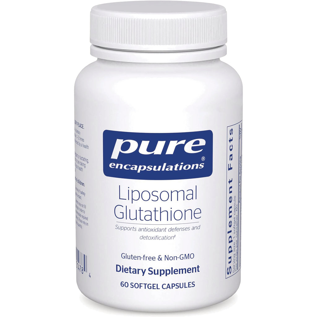 PRN129 | Pure Encapsulations Liposomal Glutathione dietary supplement bottle, 60 softgel capsules - Thumbnail