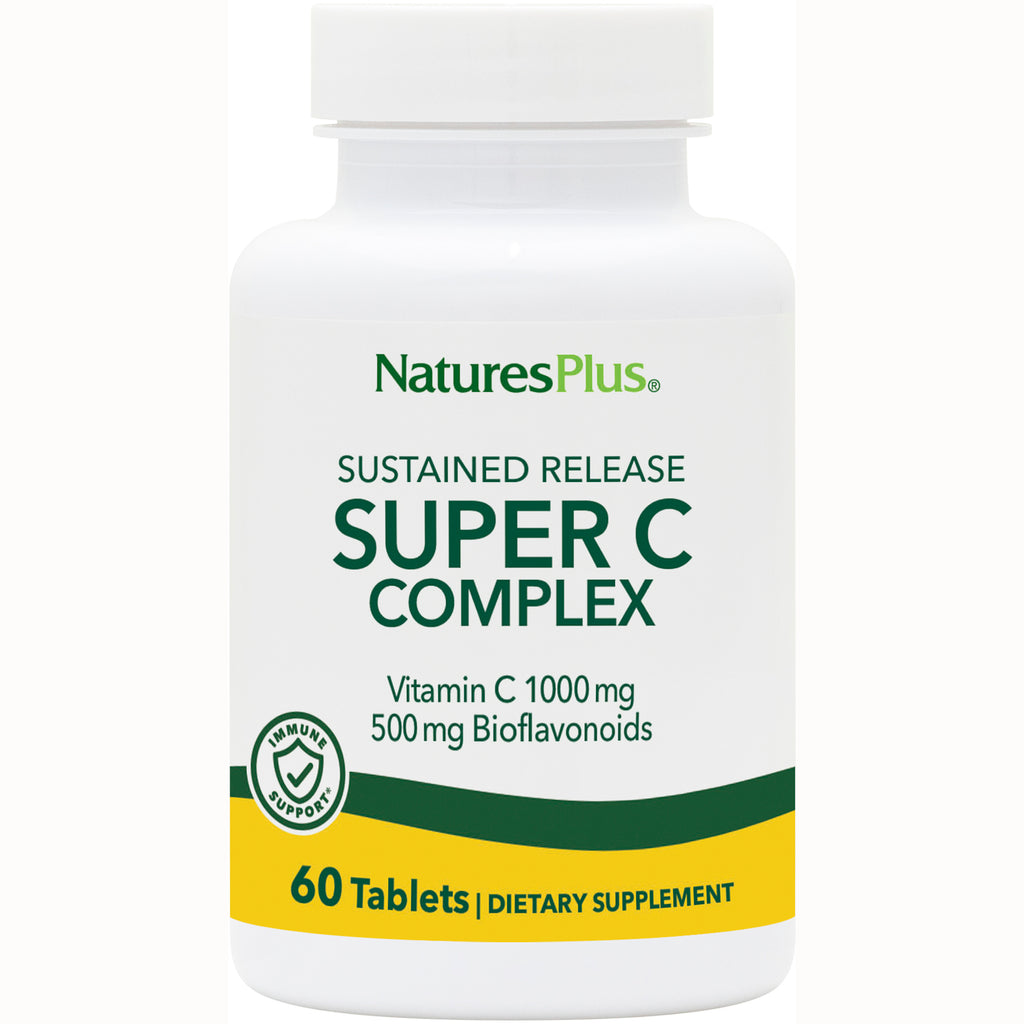 NTP131 | NaturesPlus Sustained Release Super C Complex bottle, Vitamin C 1000 mg and 500 mg bioflavonoids, 60 tablets - Thumbnail