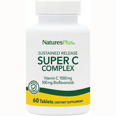 NTP131 | NaturesPlus Sustained Release Super C Complex bottle, Vitamin C 1000 mg and 500 mg bioflavonoids, 60 tablets