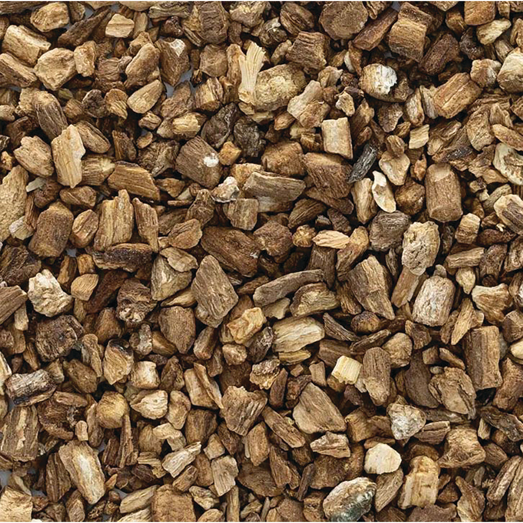 FNP391 | close-up of chopped dried brown herbal root pieces - Thumbnail