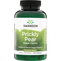 SW543 | Swanson Prickly Pear Nopal Cactus, 650 mg per capsule, herbal supplement, 180 capsules