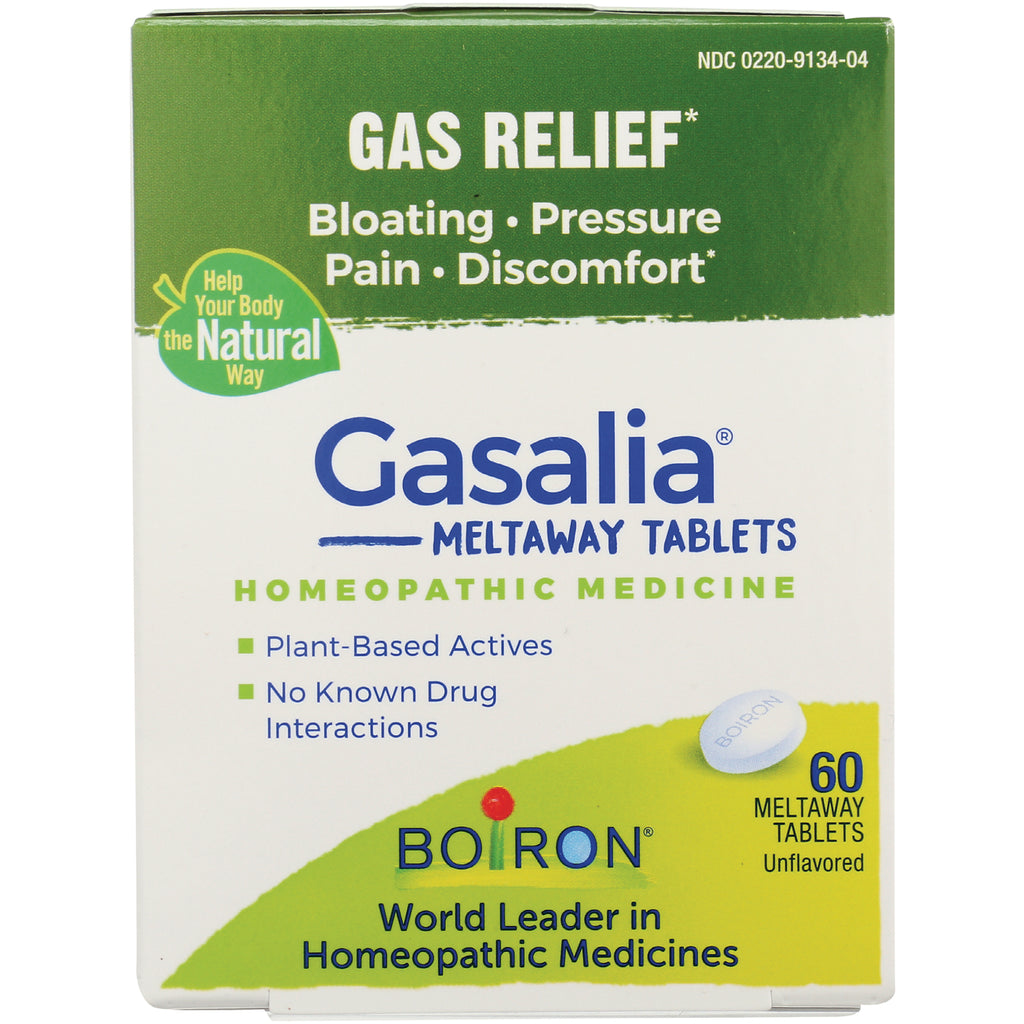 BRN026 | Gasalia Meltaway Tablets front box for gas relief homeopathic medicine, 60 unflavored - Thumbnail