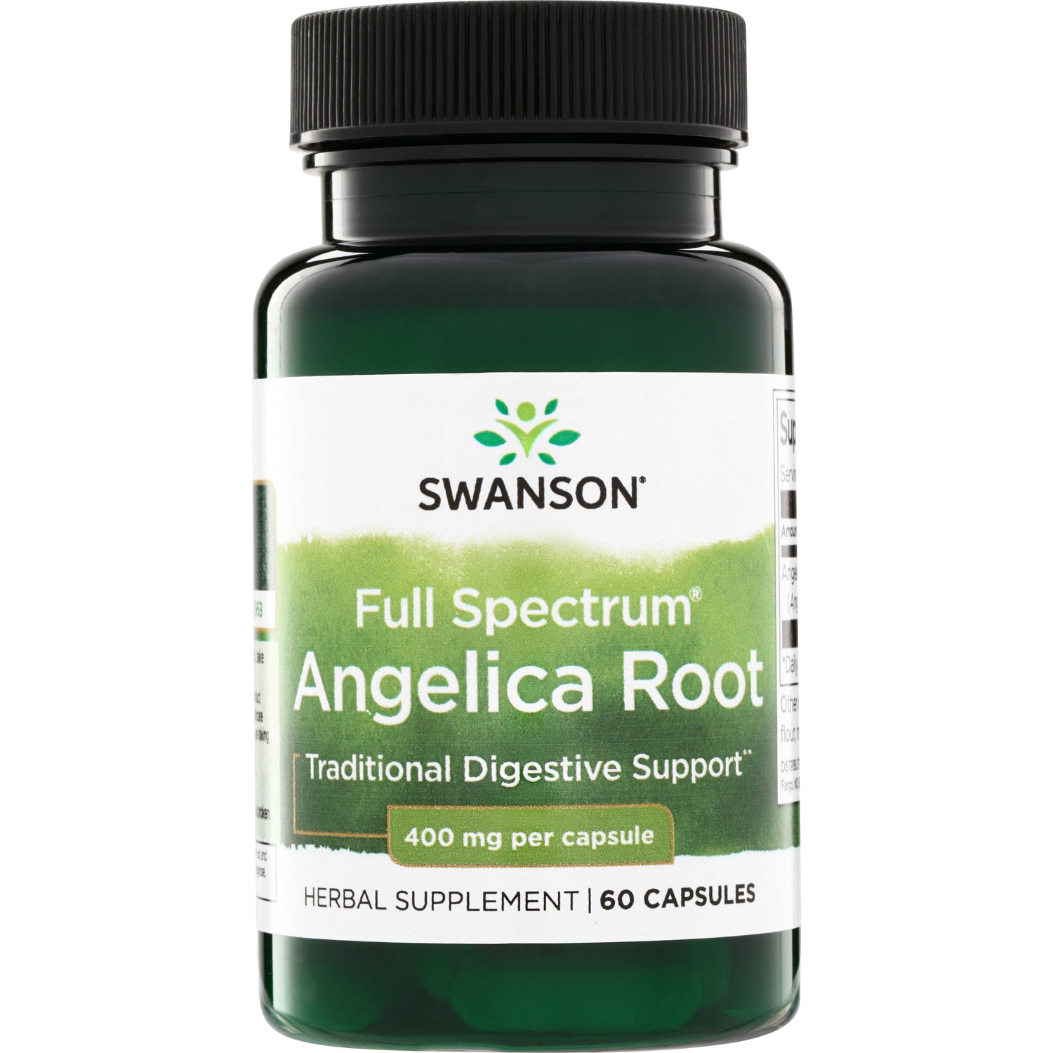 SW1324 | Swanson Full Spectrum Angelica Root, Traditional Digestive Support, 400 mg per capsule, 60 capsules